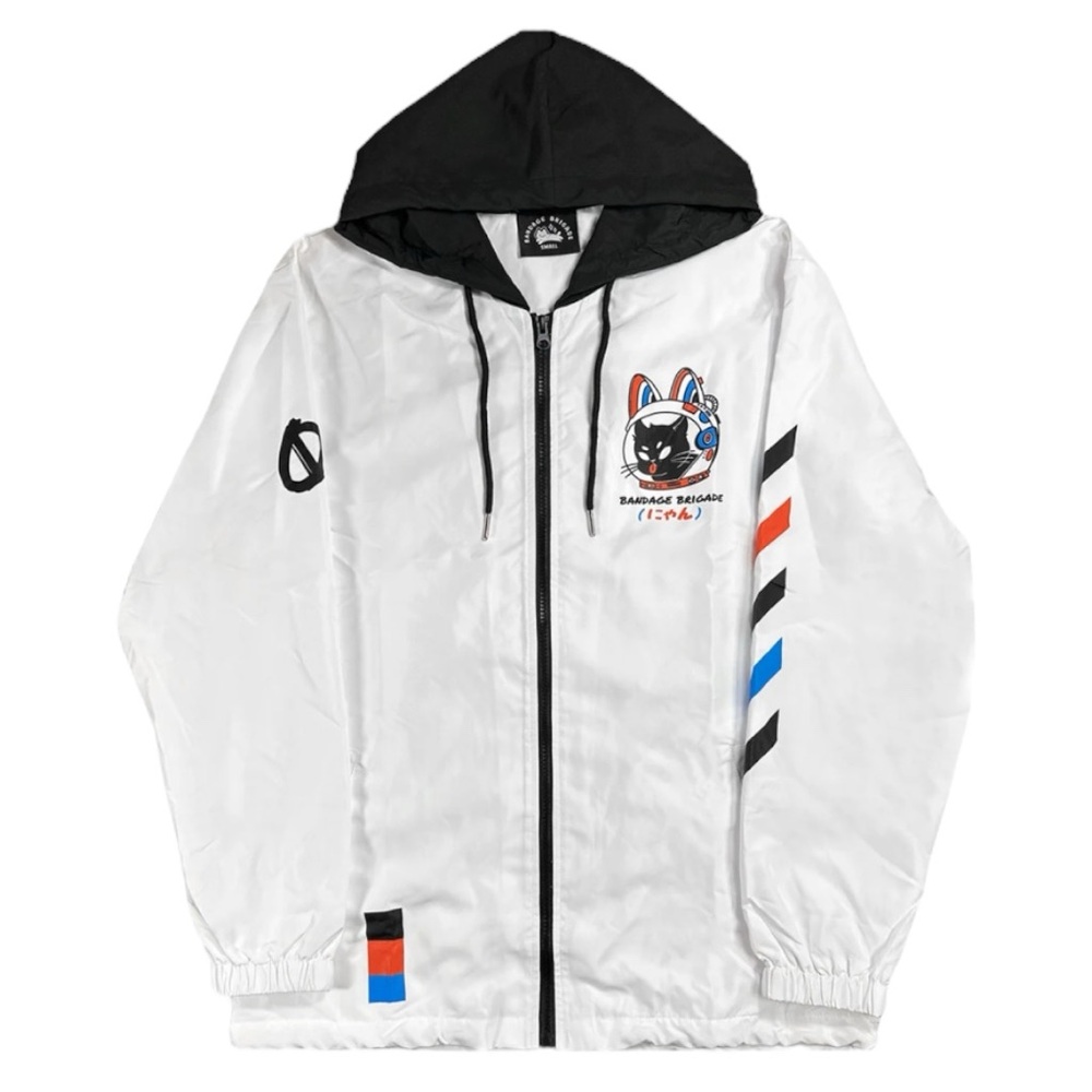 Bandage Brigade Space Cat NASA White & Black Contrast Jacket